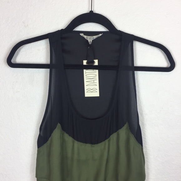 NWT Anthropologie BB Dakota Miriam Green Surplus Ruffle Mini Dress Small - Picture 3 of 8